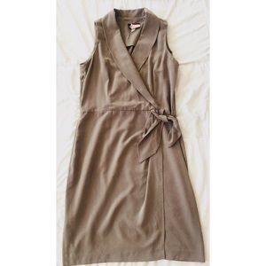 Positive Attitude Tan Wrap Dress